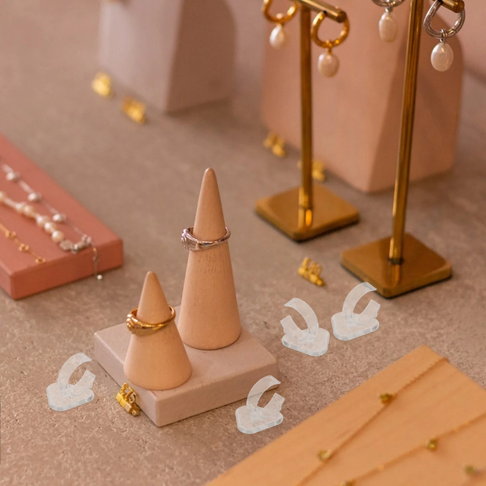 

20Pcs Jewelry Ring Display Stand Small Organizer Jewelry Holder Decorative Display for Rings Necklace Store Home