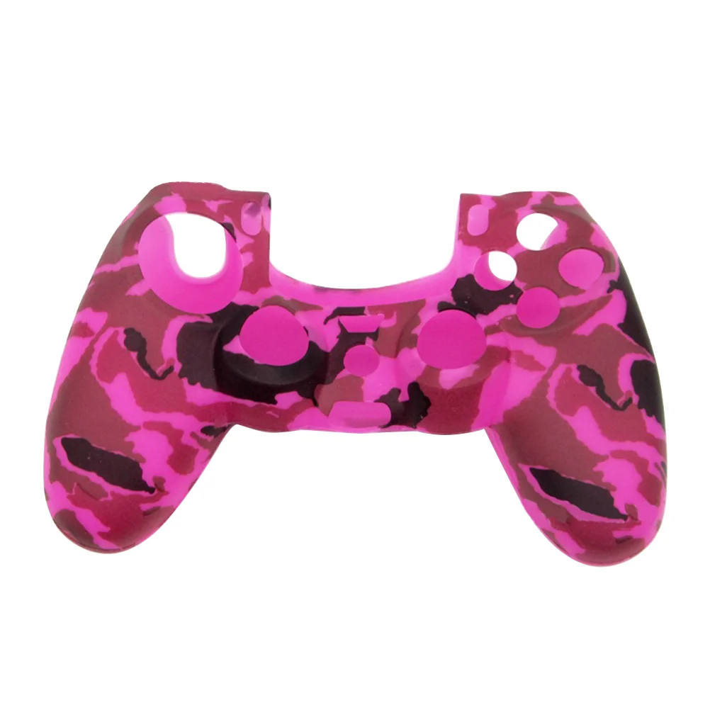 Silicone Rubber Protective Grip Cover Case for 4 Controller(Camouflage Rosy) accessories controller accessories    controller