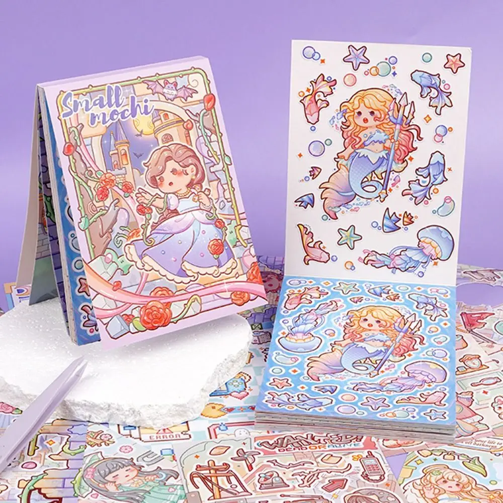 

30Sheets Kawaii Kpop Decorative Sticker Book DIY Material Small M Washi Paper Journal Cartoon PET Scrapbooking Stickers