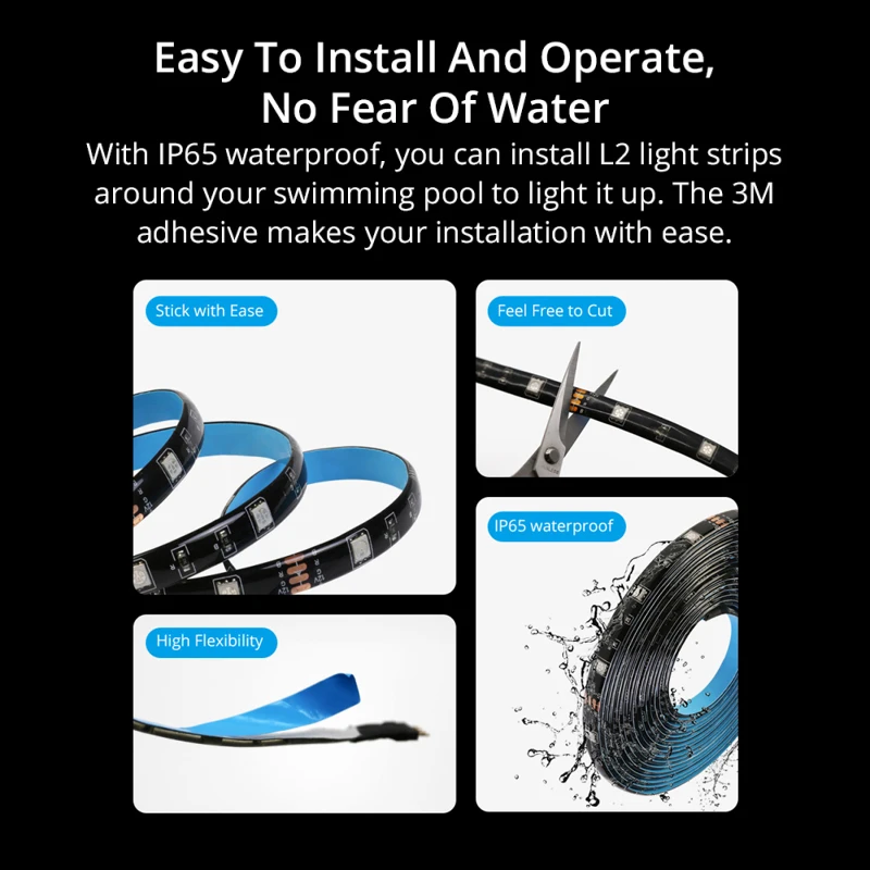 Sonoff L2 LED listwa oświetleniowa L1-lite 5M 5050 RGB nadaje się do cięcia taśmy led wzmacniacz/adapter/pilot praca z alexa google Alice