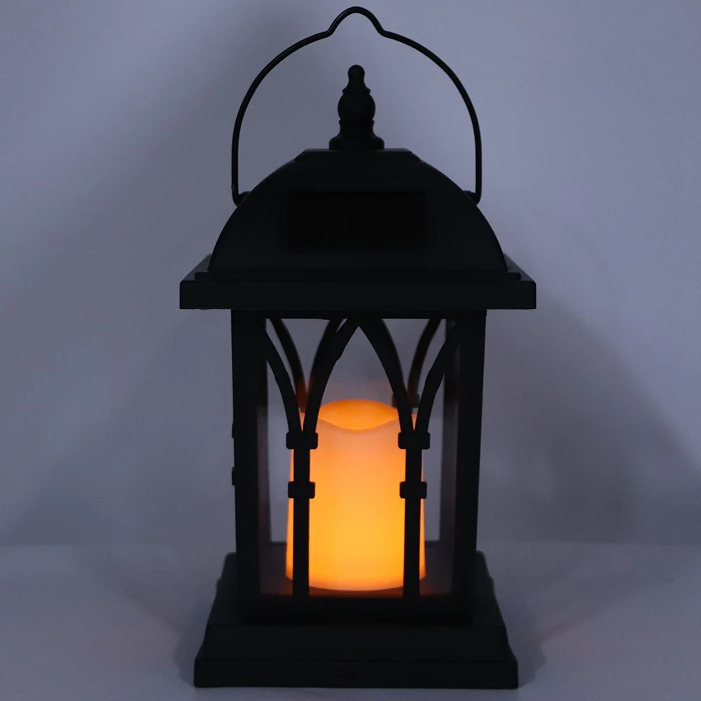 Solar Candle Lantern, Outdoor Hanging Solar Lantern LED Candle Flame Light for Garden Courtyard Patio Decoration,IP55 Waterproof