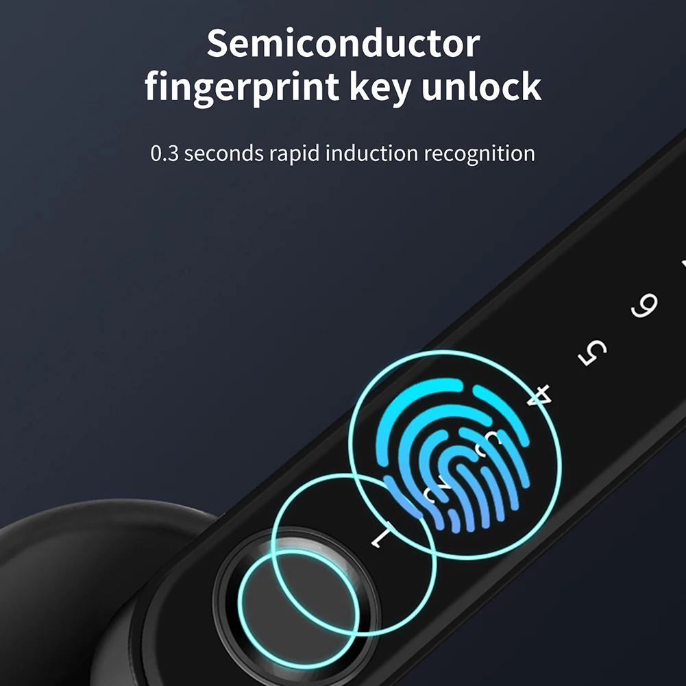 Tuya Smartlife APP Bluetooth-compatible Remote Control Smart Fingerprint Biometrics Lock For Indoor Wooden Metal Door