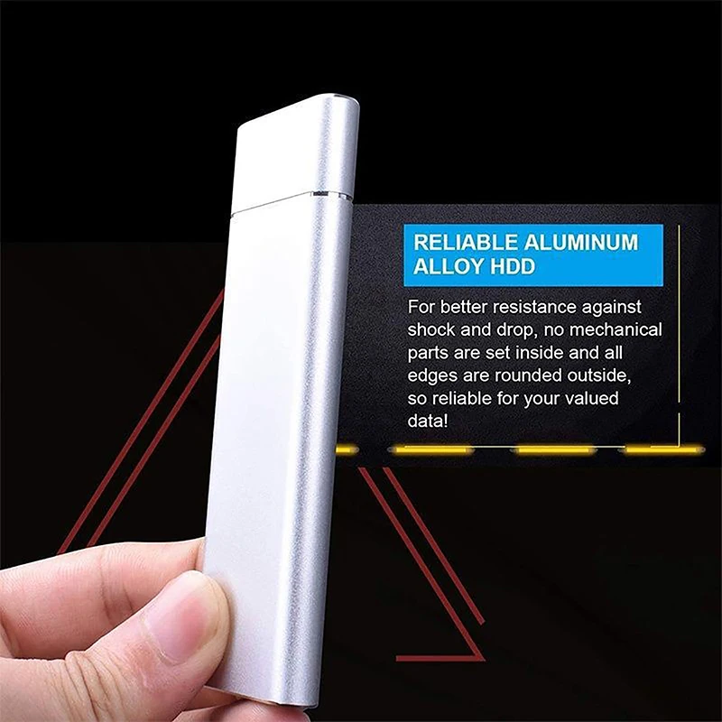 2TB Solid State Drive HDD Portable External Hard Drive High Speed External Hard Drive M.2 USB 3.1 Interface Mass Storage disk