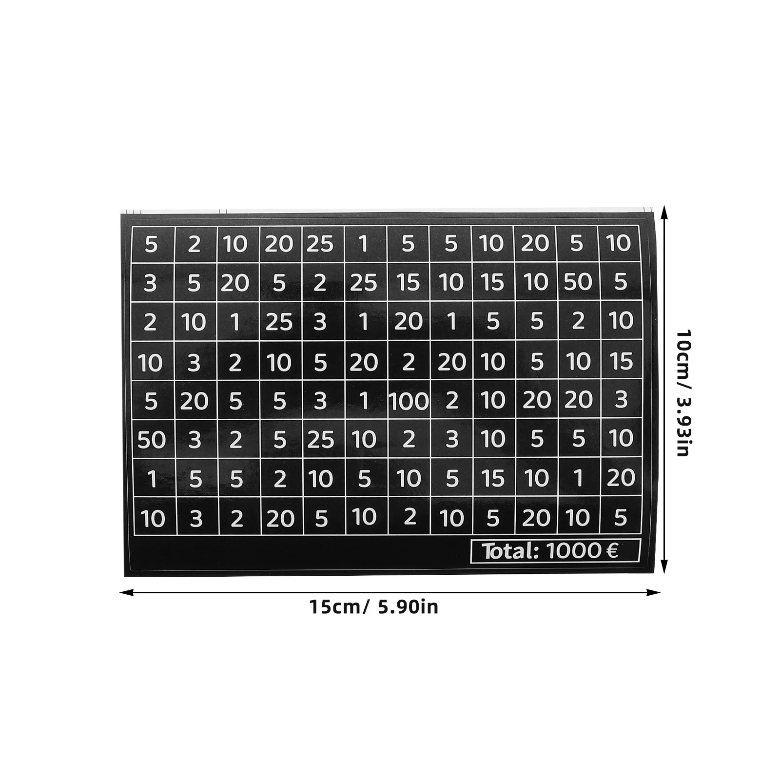 50 قطعة مخططات مسار التوفير ملصقات توفير المال لجزاء عد العملات اليورو لتقوم بها بنفسك حاويات تحدي الموثق مخطط الميزانية #2