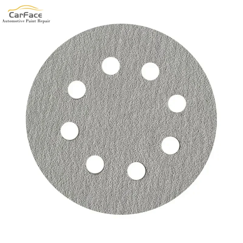 

10 Pcs 5 Inch 8 Hole Flocking Sandpaper Durable Anti-Static Round Buffing Sheet Sandpaper 180 Grit Woodworking Polishing Paper