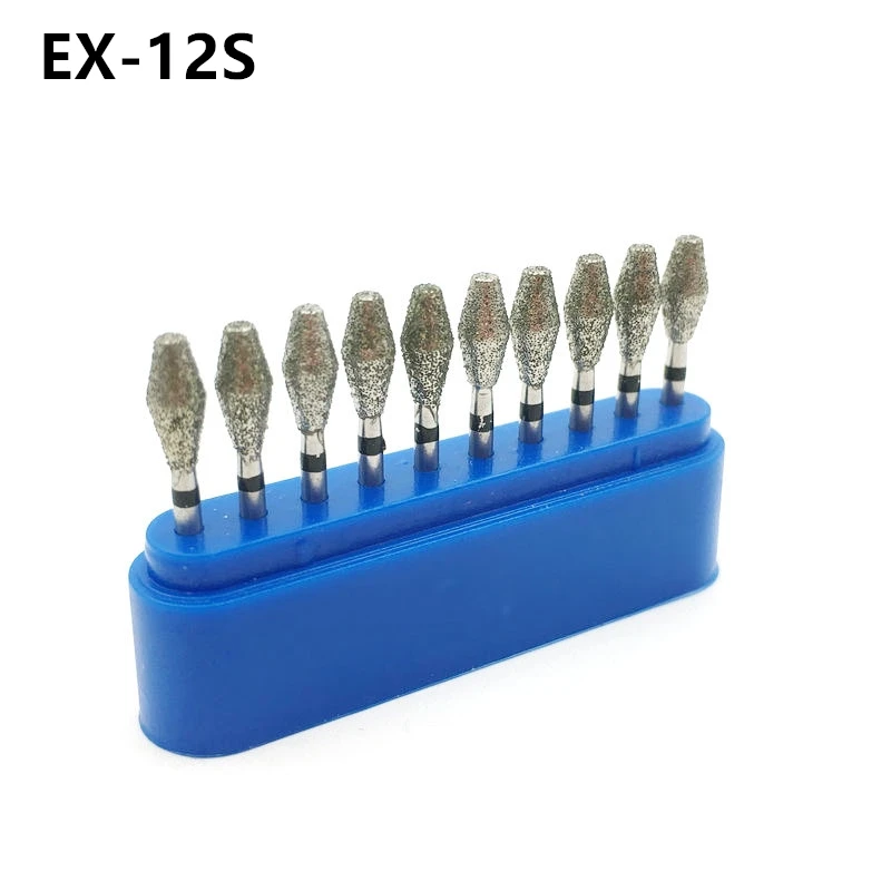 

10pcs/set Dental Lab FG Diamond Burs Drills High Speed Handpiece Polishing Whitening Product Dentist Tool EX-12S