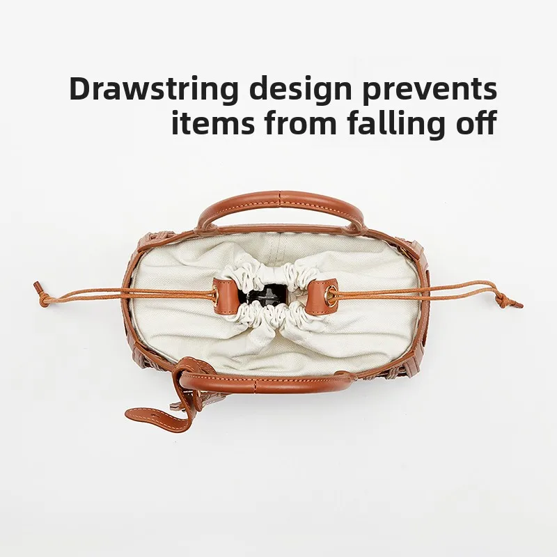 Hollow bag organizer insert For miuu women bag woven canvas storage bag support storage inner modification bag accessories