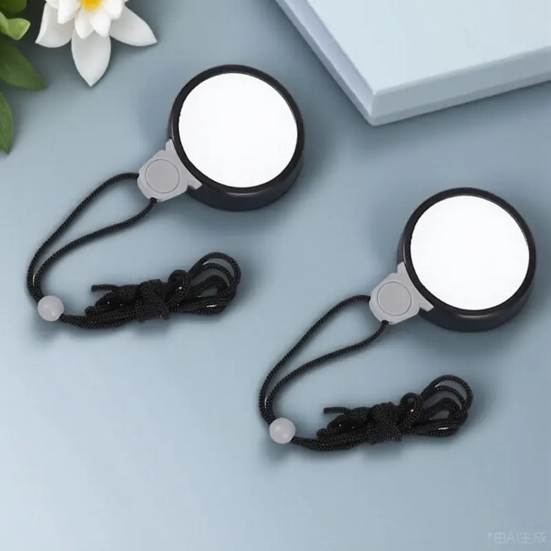 Hanging Loupe Necklace Magnifier 2 Pack Hands Free Portable Reading Lens for Books Coupons and Watch Repair