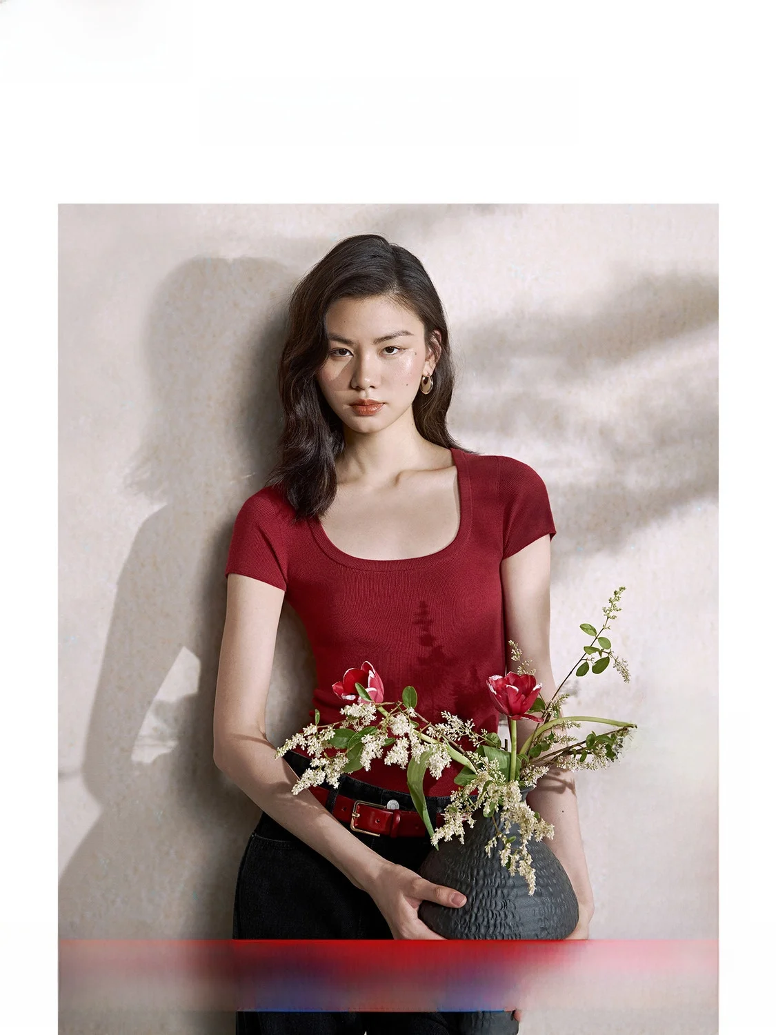 

Женский вязаный свитер Swan Ne из чистой шерсти, тонкий, мягкий, повседневный, осенний, базовый слой, футболка с коротким рукавом