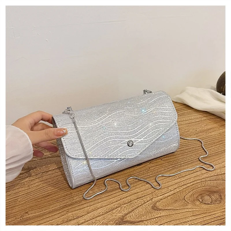 

Trendy Fashionable Mini Bag With Crossbody Strap Letter Logo Solid Color And Casual Simple Charm