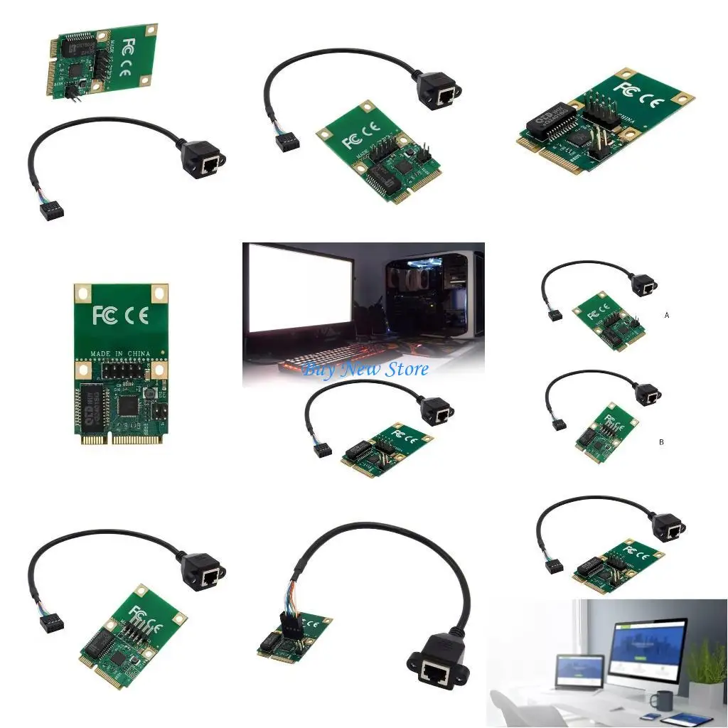 

20CE Mini PCIE to Single Port Gigabit Networking Card 8111F Control for Desktops
