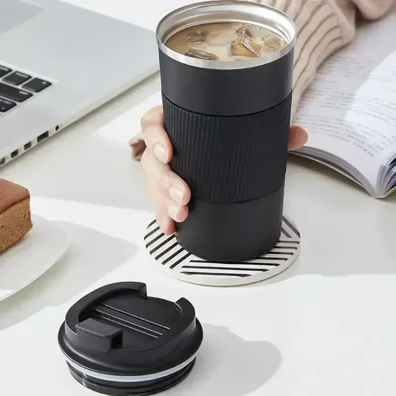 510ml 304 Stainless Steel Coffee Mug Portable Car Cup Double Layer Vacuum Insulation Cup Handy Vacuum Insulation Cup Fashion Mug