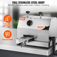SucceBuy Commercial Sugar Cane Juicer 110LBS/H High Output Sugarcane Juicer Machine w/3 Stainless Steel Rollers 2.4" Large Inlet 4