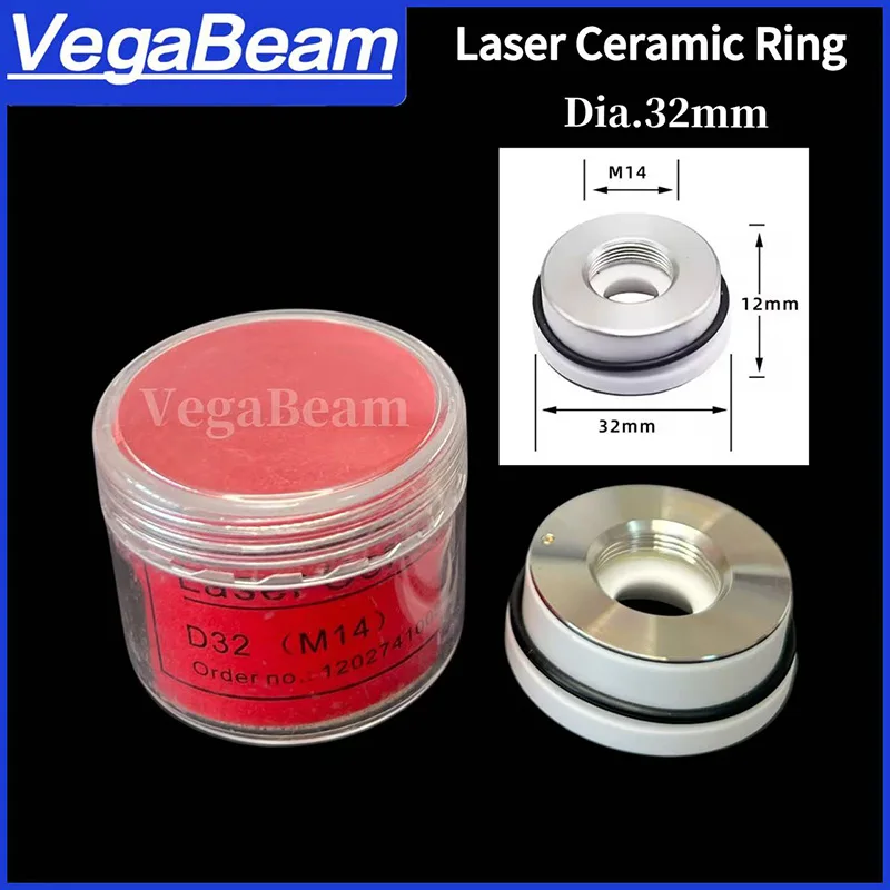 D28 D32 Ceramic Ring Laser Cutting Head Ceramic Body M11 Nozzle Holder M14 Insulation Ring For Raytools WSX HANS Bodor Precitec