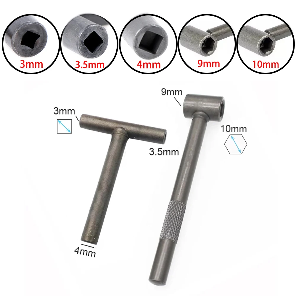 

Motorcycle T Type 3/3.5/4/9/10mm Engine Valve Tappet Adjustment Tool Steel Adjusting Spanner Square Hexagon Screw Wrench Tool