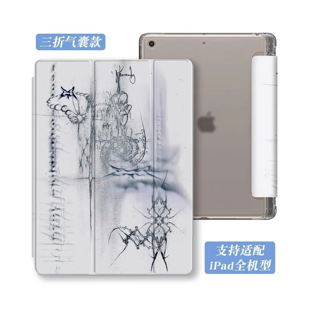 

Y2K Dark Graffiti Retro Case For iPad Air 11 10th 11th A16 9th Cover iPad Pro11 4 5 10.9in 12.9 M2 M3 M4 Mini 7 Pencil Holder