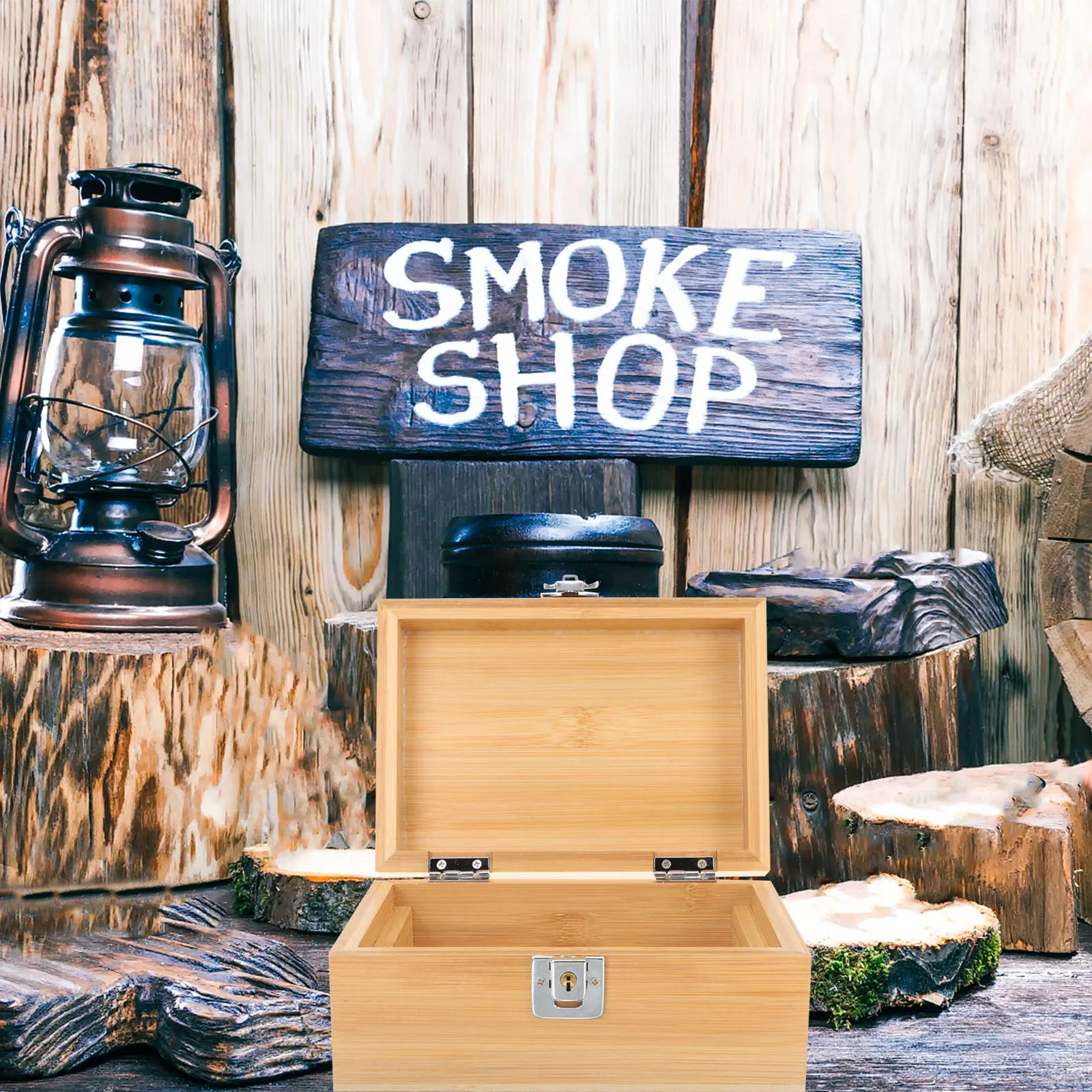 

Wooden Cigar Storage Box Professional Humidor Wear-resistant Case Travel Reusable Dust-proof Compact Protective Outdoor Man