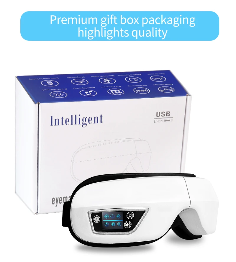 Portable Smart Vibration Eye Massager Eye Care Tool Airbag Compress Bluetooth Music Eye Massage Eye Relax Fatigue Sleepping Tool view 6