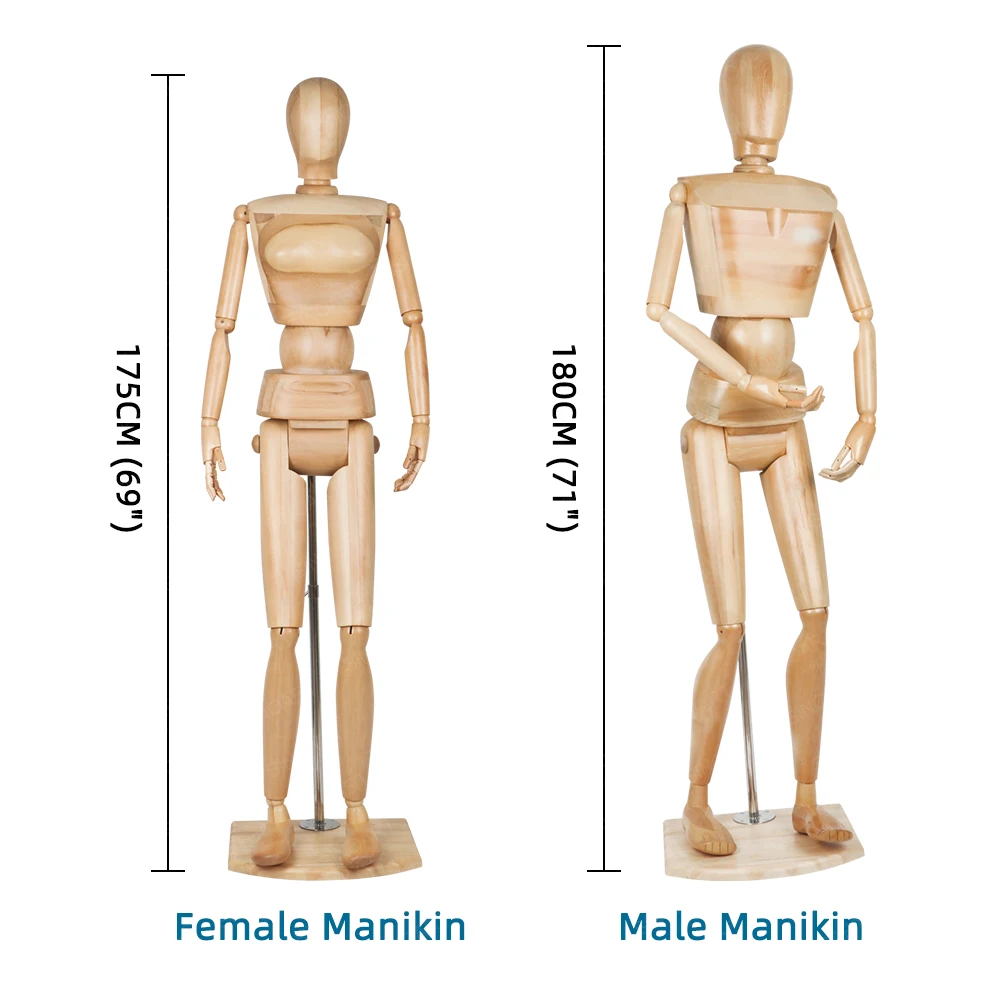 Zhongyi 175 سنتيمتر 180 سنتيمتر 69 "71" الحياة حجم المعرضة عرض مرنة كامل الجسم عرض نموذج الفنان المعرضة #2