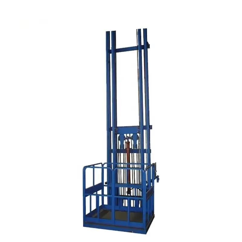 500KG Load Capacity Compact Cargo Lift Guide Rail Design Portable For Home Warehouse Storage Use