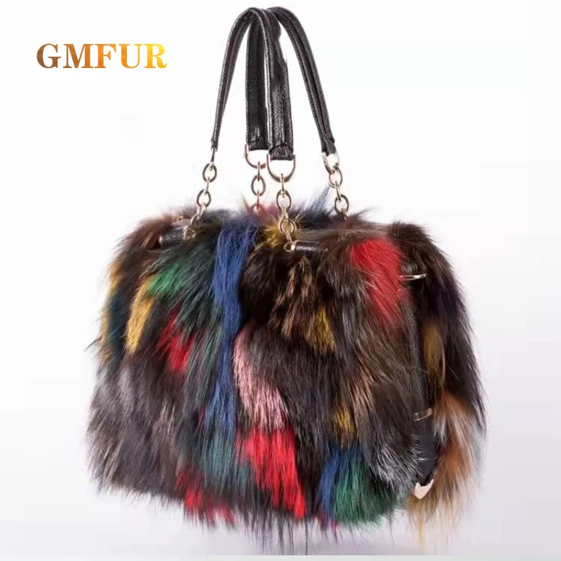 

bags for women 2021 new luxury handbags tote bag 100% genuine leather bag Fashion women bags Ladies handbag Fur fox bag