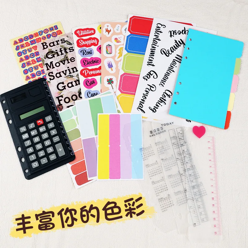 Loose-Leaf Notebook Handwritten Labels, Indicar a cor branca e azul, Letter Sticky Notes, Index Stickers