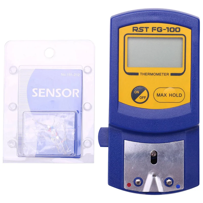 ABMF-3X FG-100 سبيكة لحام رقمية نصائح ميزان الحرارة جهاز قياس درجة الحرارة لنصائح سبيكة لحام + 15 قطعة أجهزة استشعار خالية من الرصاص