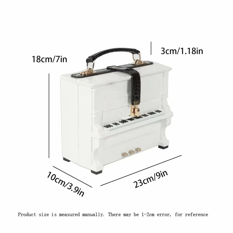 Advanced women's bag, new piano acrylic box, single shoulder diagonal cross bag, shaping bag, small square bag