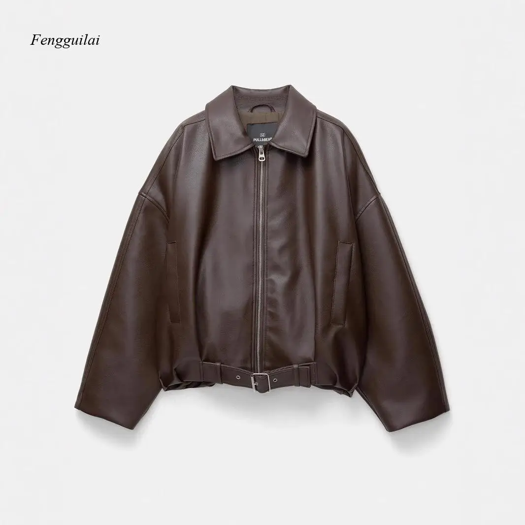 

Куртка-пилот в американском стиле, осенне-зимняя, повседневная, ретро, из искусственной кожи, в стиле пальто