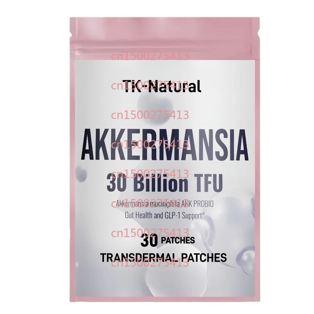

30 Patches Akkermansia Muciniphila Transdermal Patches with Natural Prebiotic Inulin, GLP-1 Patches for Gut Health & Digestion