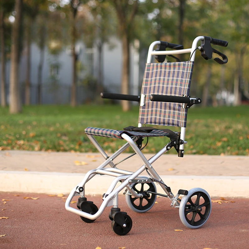 Mini Shopping Cart Walkers for The Elderly Trolley Walker Scooter Airplane Transfer Chair Foldable Lightweight Walkers for Adult