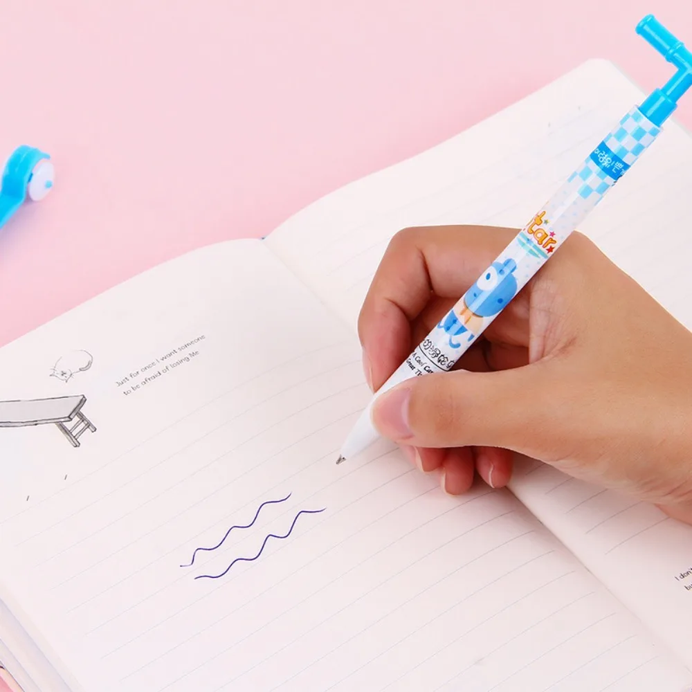 24 Pcs Wholesale Cute Cartoon Scooter Blue Ink Ballpoint Pens for Writing Supplies Back To School