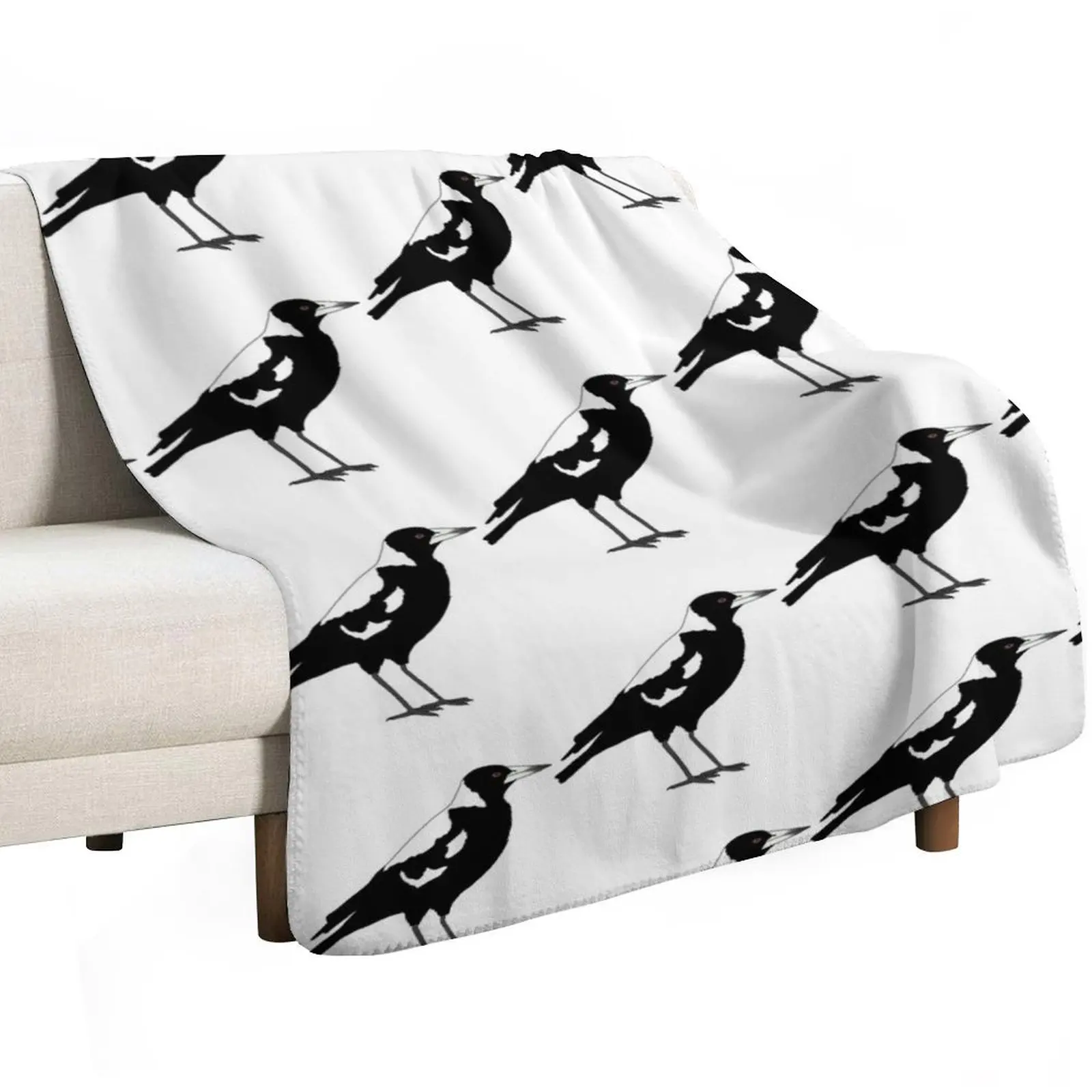 Australian Magpie Throw Blanket Hairy Decorative Beds Polar for babies christmas decoration Beach Blankets