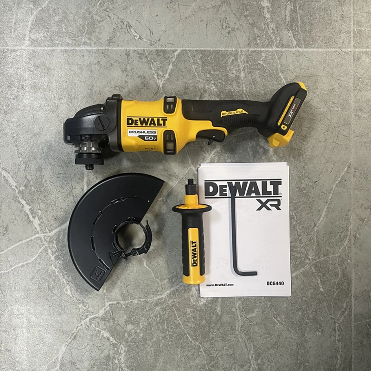 DEWALT DCG440 60V MAX Lithium Brushless Cordless Grinder with Kickback Driving Force Electric Drive Carpentry Grinder Power Tool