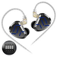 KZ ZAT HiFi Headphones, High-End Adjustable In-Ear Balanced Armature Headphones, Monitor Headphones, Sport Canceling Earbuds