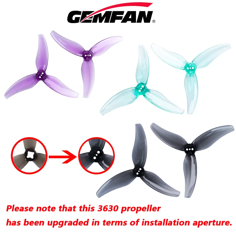 8 Paare (8cw 8ccw) Gemfan Hurricane 3,6 3,5x3x3 3-Blatt-PC-Propeller für fpv Freestyle Zoll Drohne