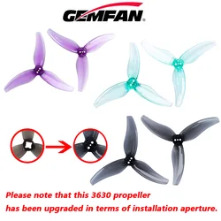 8Pairs(8CW+8CCW) Gemfan Hurricane 3630 3.6X3X3 3-Blade PC Propeller for FPV Freestyle 3.5inch Drone 2004