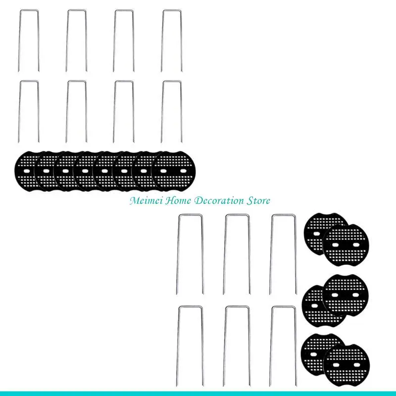 

H7BF Ground Anchors Pegs with U Garden Fleece Anchors Garden Stakes Perfect for Garden Fleece Control and Tent Security