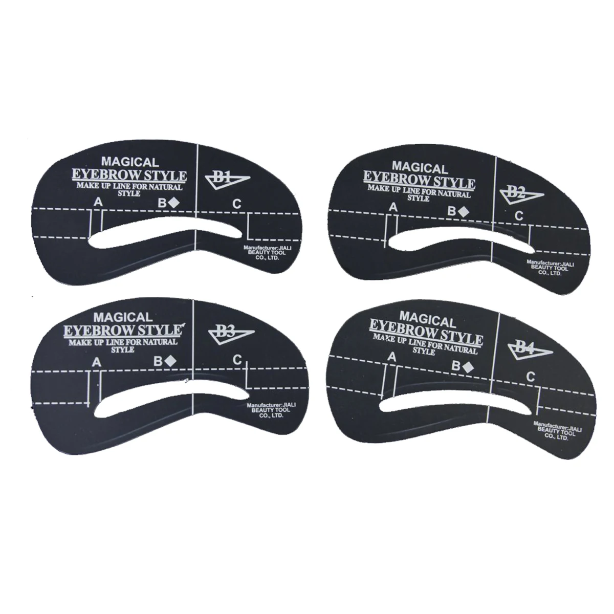 24 stuks stencils helder ABS plastic herbruikbare sjablonen vormgeven gereedschap 6 sets verschillende wenkbrauw stencil sjabloon vormen make-up