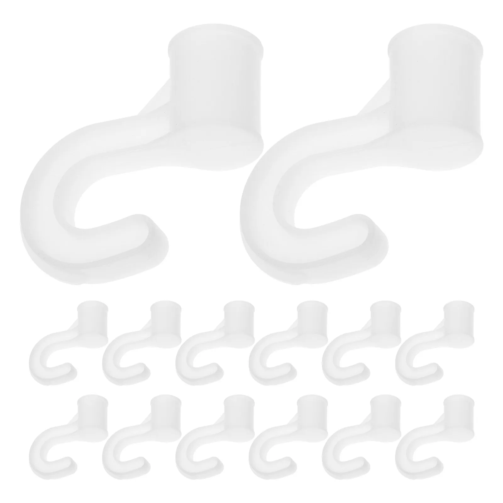 20Pcs Closet Rod Connectors Plastic Pole Holders for Wardrobe Storage Quick Assembly Sturdy Support Closet Rod Brackets Hanging