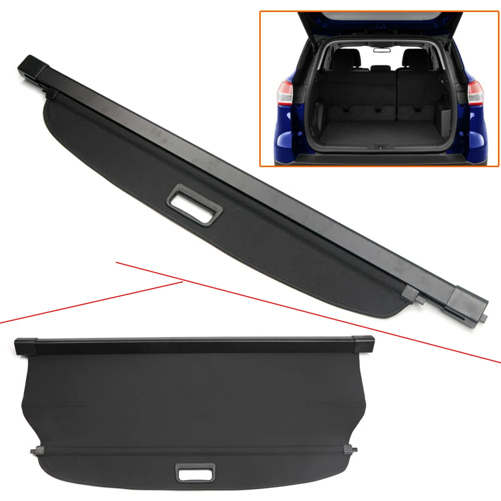 Black CAr Rear Trunk Cover Cargo Shade Security Shield For Ford EcoSport 2012 2013 2014 2015 2016 2017