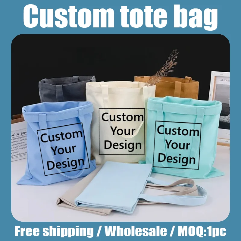 

Холщовая сумка с логотипом на заказ, сумка для покупок премиум-класса, сделай сам, универсальная сумка для покупок с защитой окружающей среды, сумка-тоут с красочным принтом, оптовая продажа