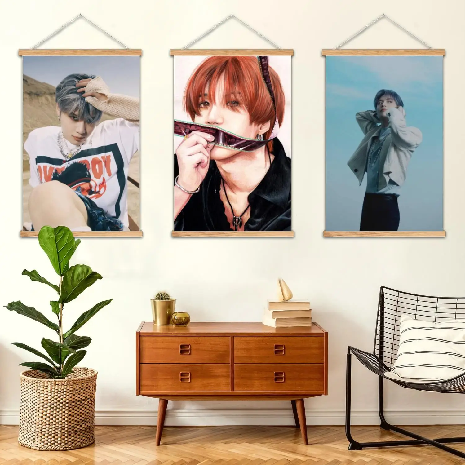 Taemin Framed Wall Painting Canvas Art Poster and Wall Art,  Modern Family Bedroom Decor, Posters,Decorative painting