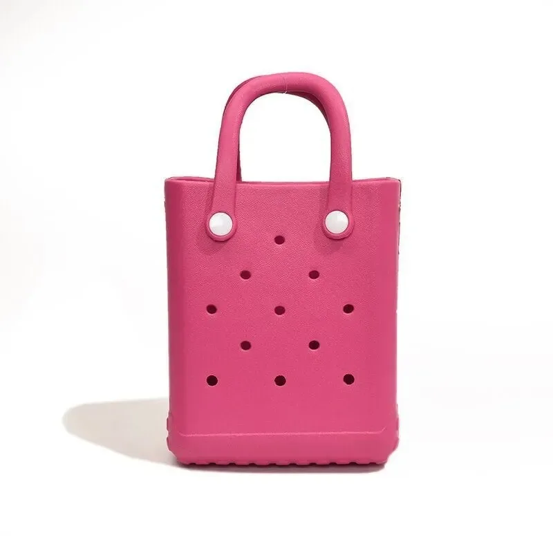 Strandtasche Picknick-Aufbewahrungskorb Sommer Damen Reisehandtaschen Mode Einkaufstasche Gummi EVA Wasserdichte Strandtasche Geldbörse – Detail 8