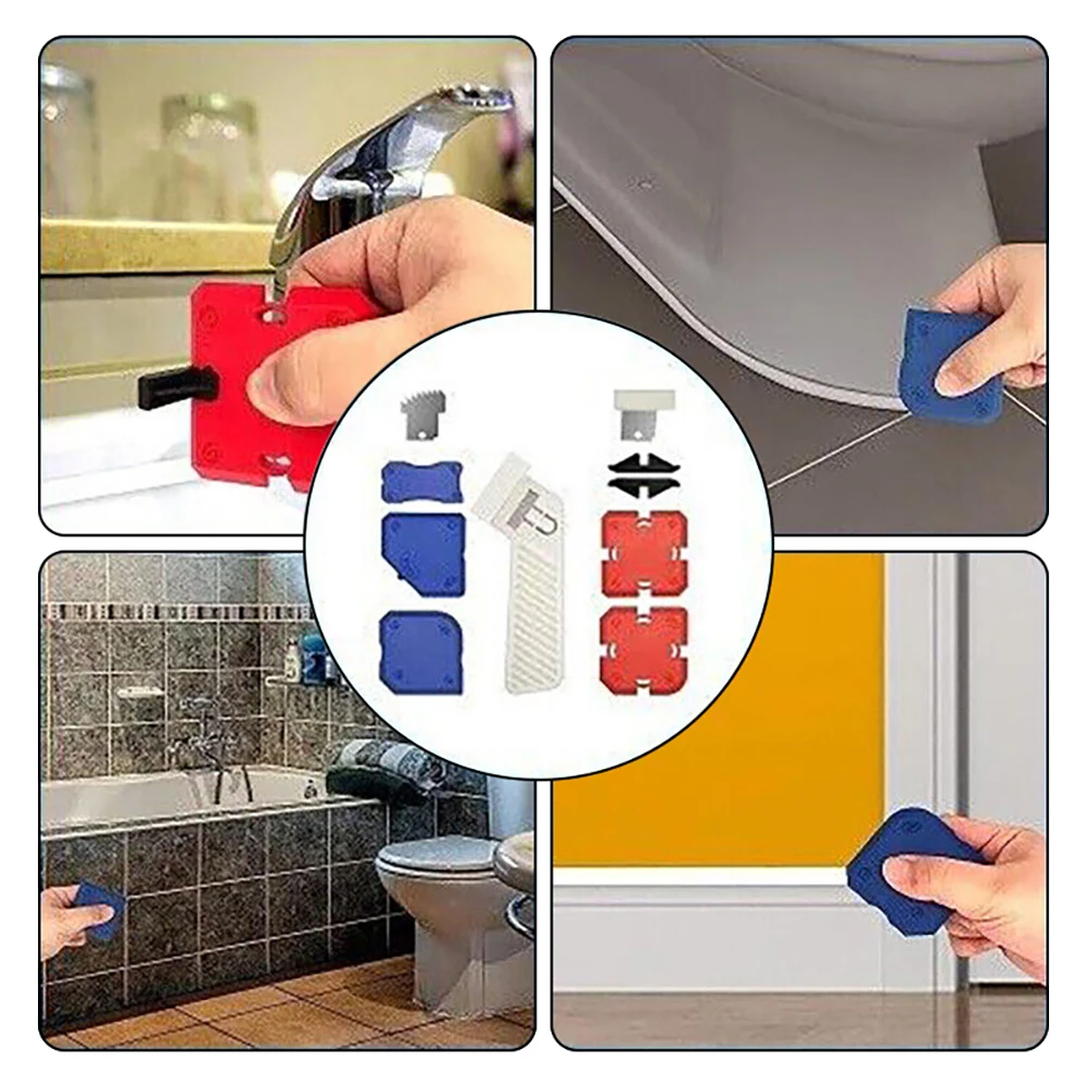 11PCS Silicone Profiling Kit Sealant Finishing Tools Caulking Removal Scraper Smooth and Flawless Application No Cleanup