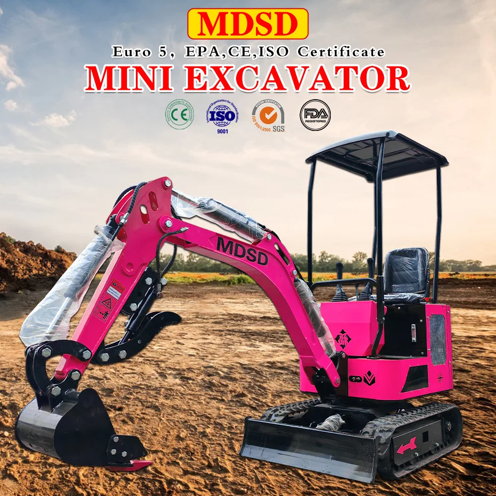 

High Quality Mini Excavator For Kubota 2 Ton Hydraulic Micro Digger Excavation Long Arm Small Excavators With Cabin Door to Door