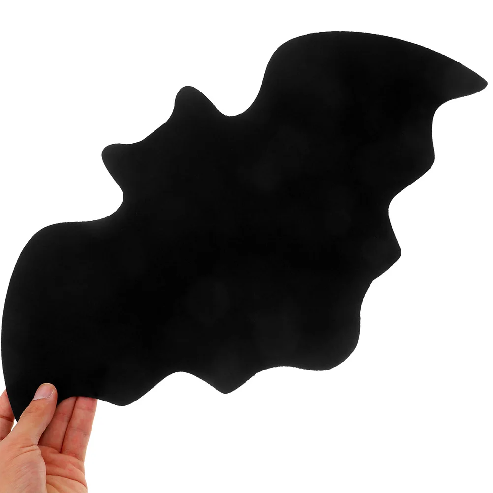 8 pçs halloween bat placemats feltro preto morcego forma tapetes de mesa festa de halloween mesa de jantar uso aranha web placemats