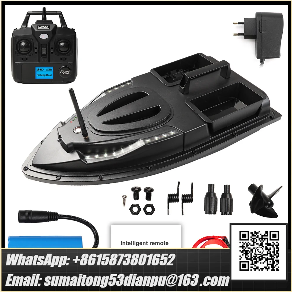 V700 NO GPS 5200mAh Fishing Bait Boat 500m Remote Control BaitBoat Dual Motor 1.5KG Loading Support Automatic Cruise