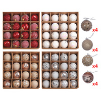 16pcs Christmas Ball Decoration 6cm White Silver Champagne Baubles Christmas Tree Pendant Ornaments for Navidad Noel Xmas Party