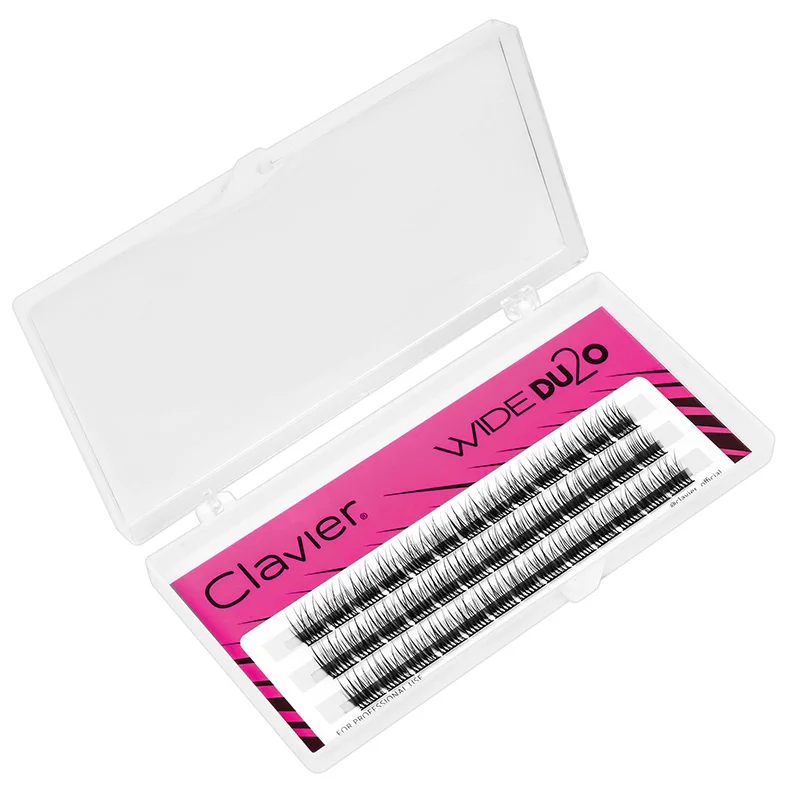 Clavier WIDE DU2O 3D Eyelashes Professional False Eyelash Extension For Makeup Double Volume Lash Thick Soft Natural Lashes